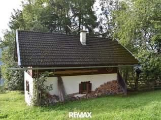 Gemütliche Berghütte mit Nebengebäude am Sonnberg bei Eisentratten mit m² 16.516 arrondierter landwirtschaftlicher Fläche, 3 Zimmer, urige kleine Terrasse, 4 Stellplätze, 290.000 €, 290000 €, Immobilien-Häuser in 9861 Eisentratten