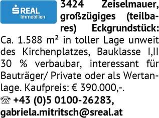 3424 Zeiselmauer,, 390000 €, Immobilien-Grund und Boden in 3424 Zeiselmauer 3424 Zeiselmauer,, 390000 €, Immobilien-Grund und Boden in 3424 Zeiselmauer