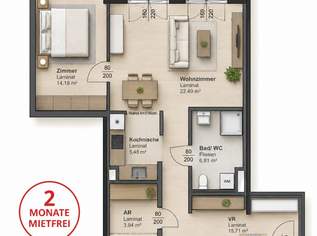 Bonus sichern: 2 MONATE MIETFREI | 2-Zimmer-Wohnung mit Balkon, 818.07 €, Immobilien-Wohnungen in 8020 