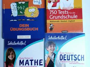 Übungsbücher Mathe, Englisch und Deutsch ab