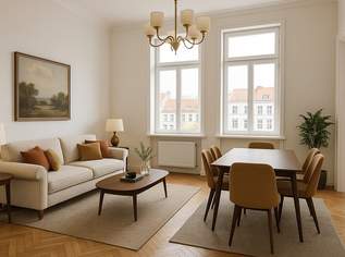 NEUJAHRSAKTION - PREISREDUKTION gültig bis 28.02.2026 - Elegante 4-Zimmer-Altbauwohnung mit Weitblick - in Top-Lage des 4. Bezirks beim Wiener Hauptbahnhof, 890000 €, Immobilien-Wohnungen in 1040 Wieden