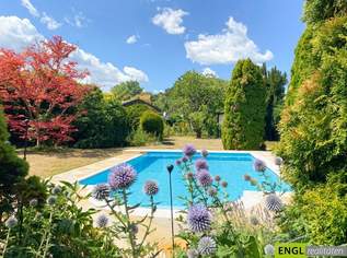 Sehr charmantes Einfamilienhaus mit traumhaftem Pool, Wintergarten, großem Carport und Garten mit einigen Extras, 649000 €, Immobilien-Häuser in 2514 Katastralgemeinde Traiskirchen Sehr charmantes Einfamilienhaus mit traumhaftem Pool, Wintergarten, großem Carport und Garten mit einigen Extras, 649000 €, Immobilien-Häuser in 2514 Katastralgemeinde Traiskirchen