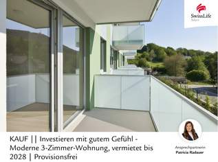 Investieren mit gutem Gefühl - Moderne 3-Zimmer-Wohnung, vermietet bis 2028 | Provisionsfrei, 624800 €, Immobilien-Wohnungen in 5020 Salzburg
