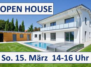 Geräumige Niedrig-Energie-Villa mit Pool - traumhafte Ruhelage, Blick auf Neusiedler See - provisionsfrei!, 1630000 €, Immobilien-Häuser in 7122 Gols