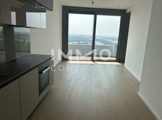 2 Zimmer Erstbezug mit atemberaubenden Blick auf die Donau! Pool, Sauna, Gym inklusive!, 1519.05 €, Immobilien-Wohnungen in 1220 Donaustadt