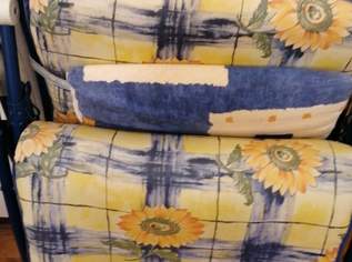 Lafuma Liege, dunkelblau mit Sonnenblumen-Motiv, gebraucht., 120 €, Haus, Bau, Garten-Balkon & Garten in 1080 Josefstadt