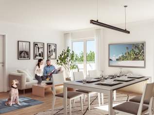 Grün Wohnen am Puls der Stadt: Sonnige Eigentumswohnung im neuen Graumann-Park, 259600 €, Immobilien-Wohnungen in 4050 Traun