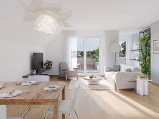 Anlage/Vorsorgewohnung: Klimaaktiv-zertifiziert, ca. 68 m2, 3 Terrassen, niedrige Betriebskosten, hauseigene Tiefgarage!, 428198 €, Immobilien-Wohnungen in 1220 Donaustadt