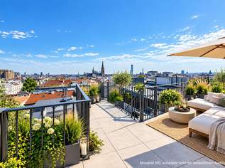 Wohnen über den Dächern Wiens – Exklusives Penthouse mit traumhafter Aussicht & Dachterrasse, nächst Stadtpark, Wien Mitte und Rochusmarkt, 949000 €, Immobilien-Wohnungen in 1030 Landstraße