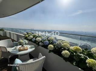 Ausblick wohin das Auge reicht - 39. Stock Erstbezug (Doorman, Gym, Sauna, Pool, Lounges u.v.m), 980000 €, Immobilien-Wohnungen in 1220 Donaustadt