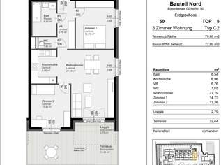 Attraktive 2-Zimmerwohnung mit Loggia & Terrasse, 931.7 €, Immobilien-Wohnungen in 8020 