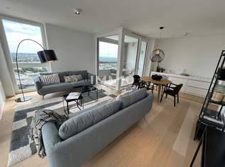 Exklusives Wohnen mit Weitblick! Pool am Dach, Fitness und Sauna inklusive! 3 Zimmer Erstbezug!, 789000 €, Immobilien-Wohnungen in 1220 Donaustadt