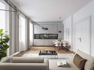 Luxuriöse Generalsanierung: Altbaucharme mit modernem Komfort, 344000 €, Immobilien-Wohnungen in 1050 Margareten