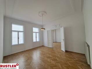 Stuck, Kachelofen, Flügeltüren: Altbauliebe mit Klopfbalkon, 1929.38 €, Immobilien-Wohnungen in 1040 Wieden