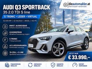 Q3 Sportback 35 2.0 TDI S line |LEDR|19""|VIRTUAL|, 33990 €, Auto & Fahrrad-Autos in 9300 Sankt Veit an der Glan