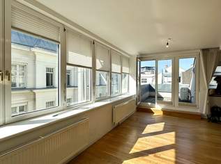 Klimatisierte Terrassenwohnung mit Blick auf das Haus des Meeres und auf die Mariahilferstraße, 2157.39 €, Immobilien-Wohnungen in 1060 Mariahilf