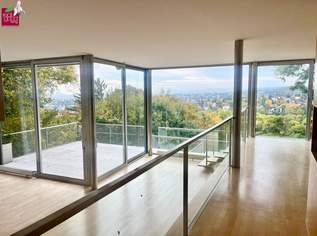 Wohngenuss mit Traumfernblick: Teilmöblierte Traumvilla mit Outdoorpool, Garten, Sauna, Jacuzzi Indoor, Tischtennistisch, etc., 6500 €, Immobilien-Häuser in 1190 Döbling