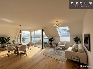 Wohnen mit Glorietteblick – Elegante 2-Zimmer-Dachgeschosswohnung mit zwei Terrassen, 499000 €, Immobilien-Wohnungen in 1150 Rudolfsheim-Fünfhaus