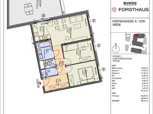 DACHGESCHOSS mit 29 m² Terrasse Nähe Donaukanal - provisionsfrei direkt vom Bauträger, 430000 €, Immobilien-Wohnungen in 1200 Brigittenau DACHGESCHOSS mit 29 m² Terrasse Nähe Donaukanal - provisionsfrei direkt vom Bauträger, 430000 €, Immobilien-Wohnungen in 1200 Brigittenau