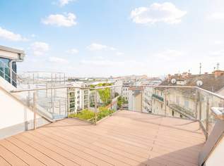 Premium-Dachgeschosswohnung mit Panoramablick & sonnigen Terrassen, 889000 €, Immobilien-Wohnungen in 1200 Brigittenau