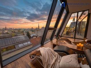 Luxuriöses DG-Penthouse 235m², 5 Zimmer, 5 Terrassen, Erstbezug im 1080 Wien!, 3980000 €, Immobilien-Wohnungen in 1080 Josefstadt