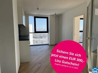 **Jetzt 300 EUR Linz Gutschein sichern!** 3-Zimmer-Erstbezugswohnung mit Einbauküche, 1330 €, Immobilien-Wohnungen in Oberösterreich