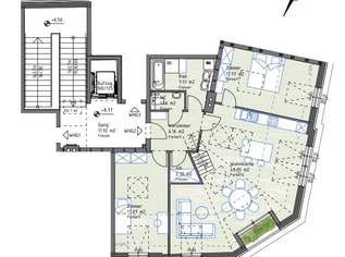 MODERNE, SCHLÜSSELFERTIGE 115 m² DACHGESCHOSS-WOHNUNG MIT EXZELLENTER ANBINDUNG IM TRADITIONSKURORT BAD VÖSLAU, 620000 €, Immobilien-Wohnungen in 2540 Bad Vöslau