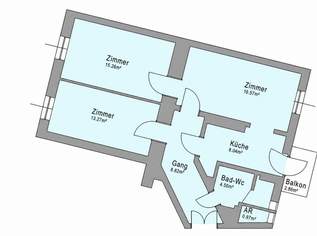 Wohngefühl mit Weitblick | 3 Zimmerwohnung mit Balkon, 791.77 €, Immobilien-Wohnungen in 8020 