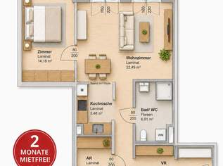Modern & komfortabel | 2-Zimmer-Wohnung, 891.14 €, Immobilien-Wohnungen in 8020 