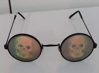 Totenkopf Brille 3D Effekte Rarität aus den 80ern