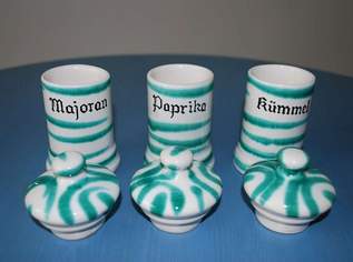 Gewürzdose 3er Set Gmundner grün geflammt Gewürzdose 3er Set Gmundner grün geflammt