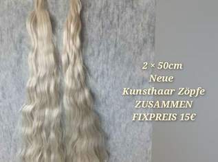 NEU 2×50cm Kunsthaar Zöpfe ZUSAMMEN FIXPREIS 15 /NUR SELBSTABHOLUNG 23 Bezirk, 15 €, Marktplatz-Beauty, Gesundheit & Wellness in 1230 Liesing