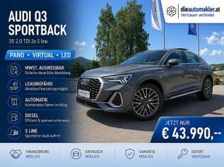 Q3 Sportback 35 2.0 TDI 2x S line |PANO|VIRTUAL|LED|, 43990 €, Auto & Fahrrad-Autos in 9300 Sankt Veit an der Glan Q3 Sportback 35 2.0 TDI 2x S line |PANO|VIRTUAL|LED|, 43990 €, Auto & Fahrrad-Autos in 9300 Sankt Veit an der Glan