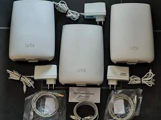 Netgear Orbi 1Gb Router RBR50 + 2Stk. RBS50 Satelliten WLAN 2.4GHz 5GHz Access Points, 249 €, Marktplatz-Computer, Handys & Software in 1220 Donaustadt