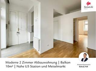 Moderne 2 Zimmer Altbauwohnung | Balkon 10m² | Nahe U3 Station und Meiselmarkt, 219000 €, Immobilien-Wohnungen in 1150 Rudolfsheim-Fünfhaus