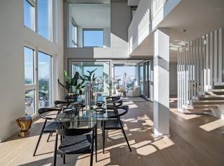 Luxuriöses Tower-Penthouse inkl. Pool: Wohnen in einer eigenen Liga: U1 Kagran provisionsfrei, 3150000 €, Immobilien-Wohnungen in 1220 Donaustadt