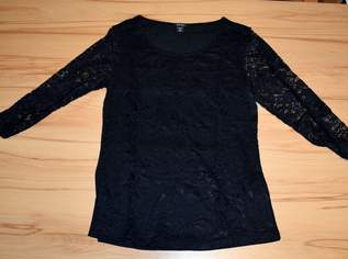 Damen Rundhalspulli schwarz 3/4-Ärmeln Marke Amisu Größe XL