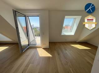 U6 Erlaaer Straße: Die perfekte „Single-Penthouse-Wohnung mit Ausblick“ im NEUBAU-ERSTBEZUG, 249000 €, Immobilien-Wohnungen in 1230 Liesing