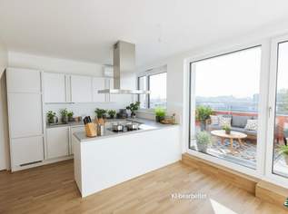 PROVISIONSFREI – Klimatisierte 5 Zimmer-Dachmaisonette inklusiver moderner Wohnküche, mit 4 Terrassen und Garagenplatz, 660000 €, Immobilien-Wohnungen in 1230 Liesing