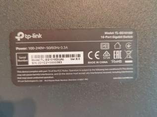 TP-Link TL-SG1016D Desktop Gigabit Netzwerk Switch, 16x RJ-45