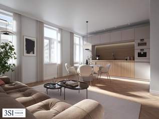 Smarter Grundriss mit exklusiven Details in wunderschön saniertem Altbau, 313000 €, Immobilien-Wohnungen in 1050 Margareten