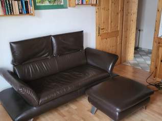 Ledersofa mit Hocker, 390 €, Haus, Bau, Garten-Möbel & Sanitär in 3550 Gemeinde Langenlois