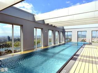 TEILMÖBLIERT MIT LOGGIA - POOL/SAUNA/FITNESS - VIENNA 22 MIT FERNBLICK, 2600 €, Immobilien-Wohnungen in 1220 Donaustadt