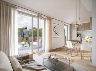 HOCHWERTIG UND MODERN WOHNEN IN LANGENZERSDORF: TERRASSENWOHNUNG MIT SAGENHAFTER INFRASTRUKTUR UND VERKEHRSANBINDUNG IN BESTER ZENTRUMSLAGE, 556205 €, Immobilien-Wohnungen in 2103 Langenzersdorf