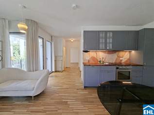 Vollmöblierte & charmante 2-Zimmer-Wohnung mit Loggia im Wildgarten - Wohnen direkt am Rosenhügel, 1100 €, Immobilien-Wohnungen in 1120 Meidling