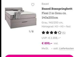 neuwertiges Boxspringbett 140x200 neuwertiges Boxspringbett 140x200