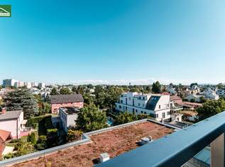 Machen Sie Ihrer Familie eine Freude: Weitblick in Hof-Ruhelage - Terrasse direkt beim Donauzentrum und U1 - Küche, Klima, Garage, 649900 €, Immobilien-Wohnungen in 1220 Donaustadt