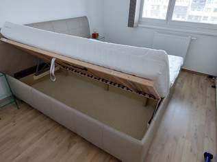 Doppelbett 180 cm x 200 cm Echtleder