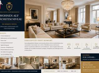 Luxusresidenz mit 420 m² im 5-Sterne-Hotel,8 Zimmer, 6 Schlafzimmer mit Bad en Suite + Concierge & Wellness in Top-Lage von Wien, 5950000 €, Immobilien-Wohnungen in 1010 Innere Stadt