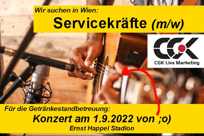 Servicekräfte (m/w) für Getränkestand in Wien, 1.9., Do, Happel Stadion Servicekräfte (m/w) für Getränkestand in Wien, 1.9., Do, Happel Stadion